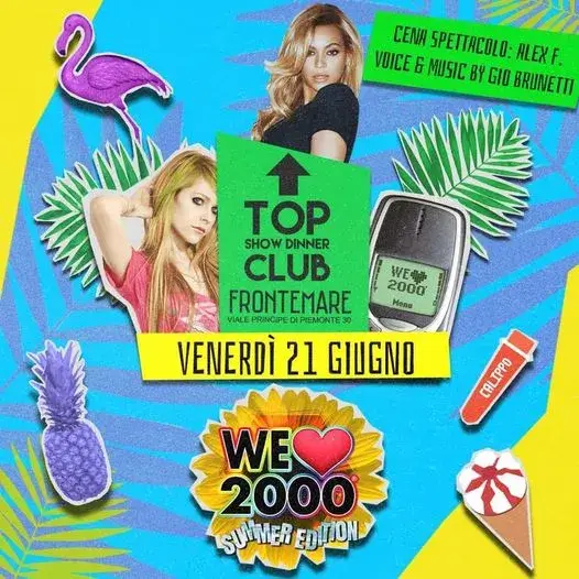 We Love 2000 Summer Edition al Frontemare 21 giugno 2024. Biglietti e Tavoli