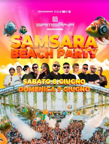 Samsara Beach Party al Samsara Riccione 09 giugno 2024.