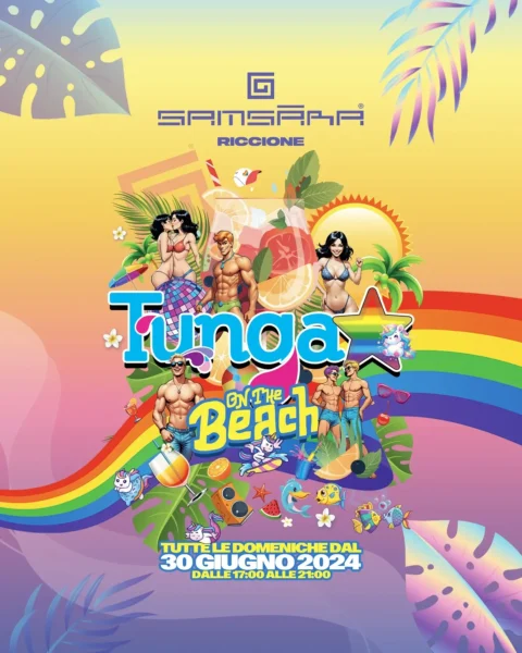Tunga On The Beach al Samsara Riccione 21 luglio 2024.