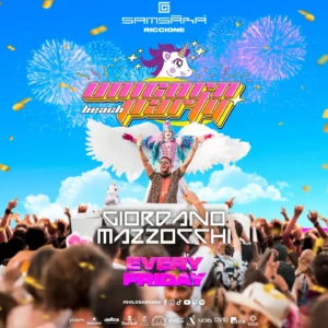 Unicorn Beach Party al Samsara Riccione 26 luglio 2024.