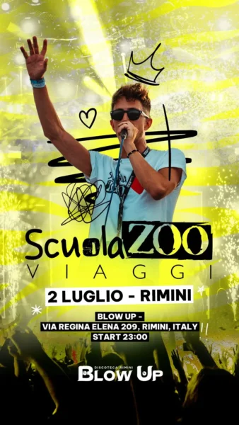 Scuola Zoo al Blowup 02 luglio 2024. Biglietti