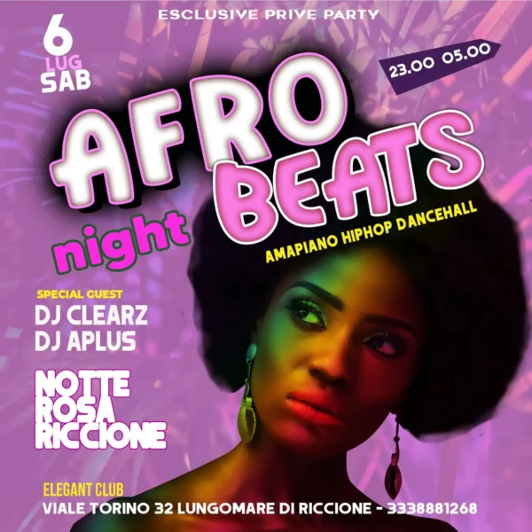 Afro Night Beats al Bollicine 06 agosto 2024. Biglietti