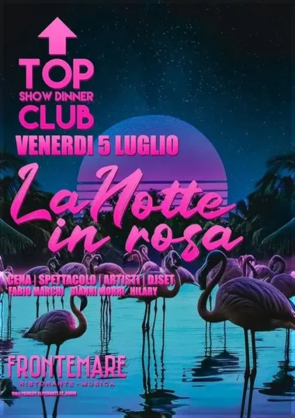 La Notte In Rosa al Frontemare 05 luglio 2024. Biglietti e Tavoli