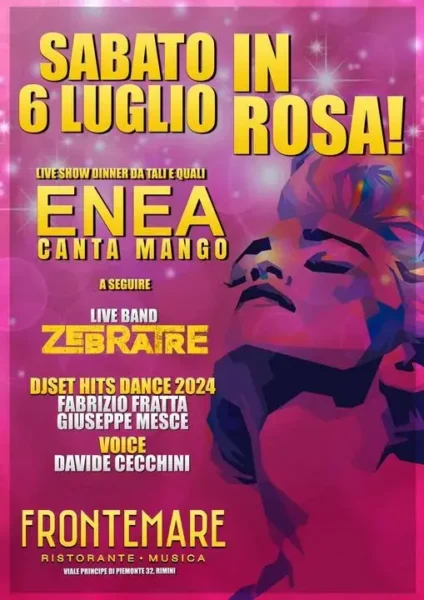 Zebratre al Frontemare 06 luglio 2024. Biglietti e Tavoli