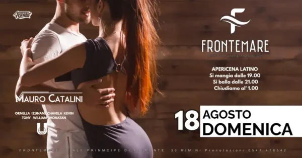 Apericena Latino al Frontemare 18 agosto 2024. Biglietti