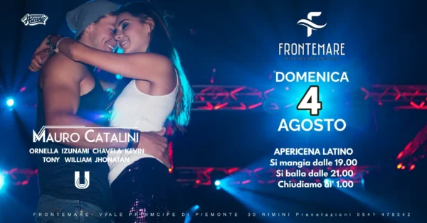 Apericena Latino al Frontemare 04 agosto 2024. Biglietti