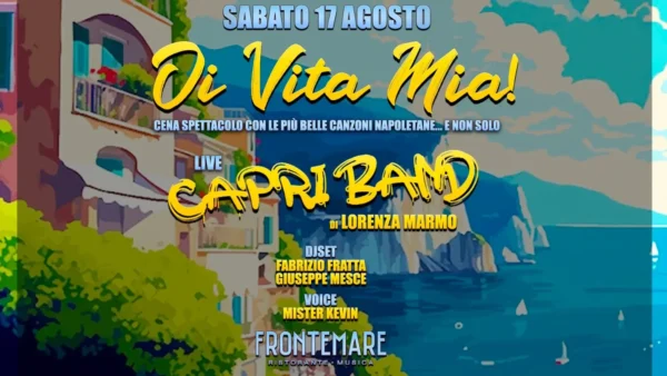 Capri Band al Frontemare 17 agosto 2024. Biglietti e Tavoli
