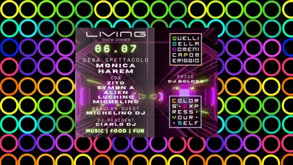 Quelli Della Domenica Pomeriggio al Living Disco 06 luglio 2024. Biglietti