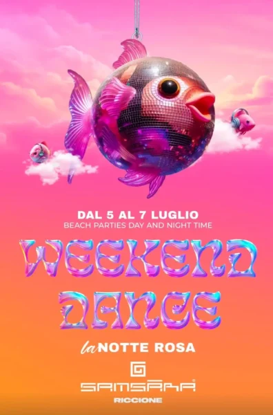 Weekend Dance al Samsara Riccione 06 luglio 2024.  e Tavoli