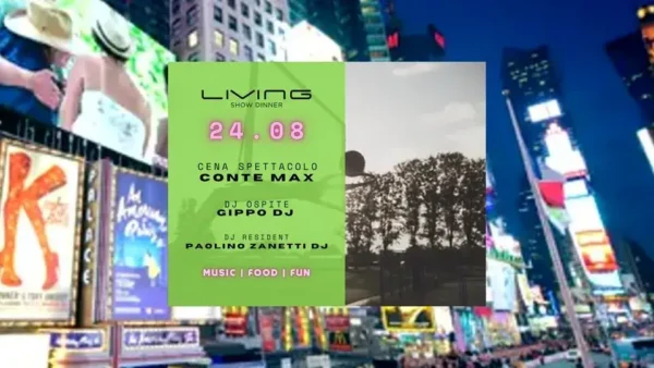 Conte Max al Living Disco 24 agosto 2024. Biglietti