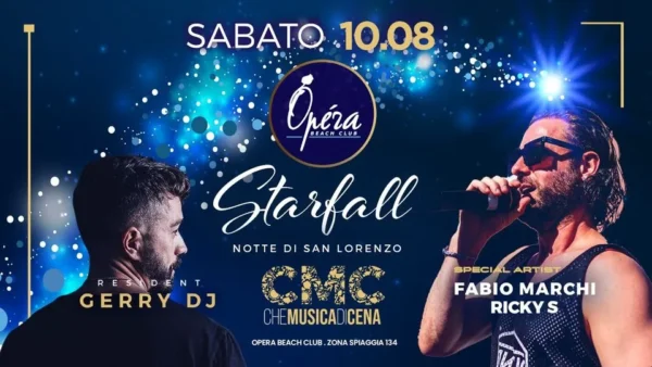 Starfall al Opera 10 agosto 2024. Biglietti e Tavoli