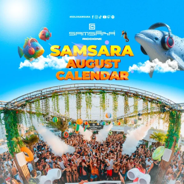 Beach Party al Samsara Riccione 12 agosto 2024.  e Tavoli