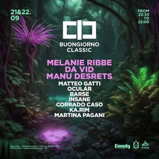 Melanie Ribbe al Classic Club 21 settembre 2024. Biglietti