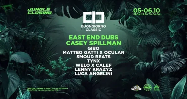 East End Dubs al Classic Club 5 ottobre 2024. Biglietti