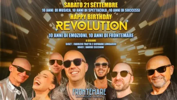 Happy Birthday al Frontemare 21 settembre 2024. Biglietti e Tavoli