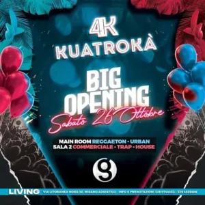 Big Opening al Living Disco 26 ottobre 2024. Biglietti e Tavoli