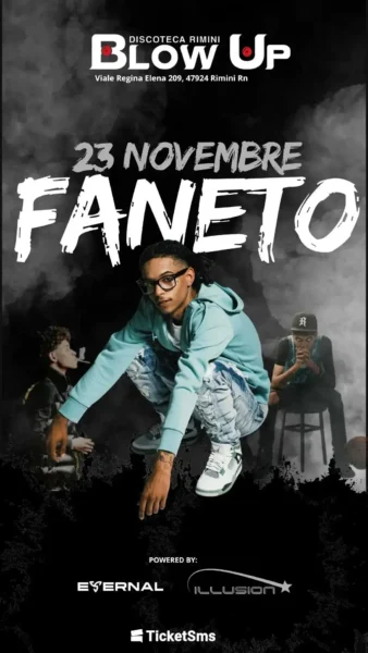 Faneto Live al Blowup 23 novembre 2024. Biglietti e Tavoli