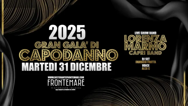 Gran Gala Di Capodanno al Frontemare 31 dicembre 2024. Biglietti e Tavoli