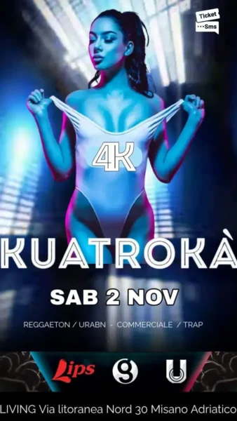 Kuatroka al Living Disco 02 novembre 2024. Biglietti e Tavoli