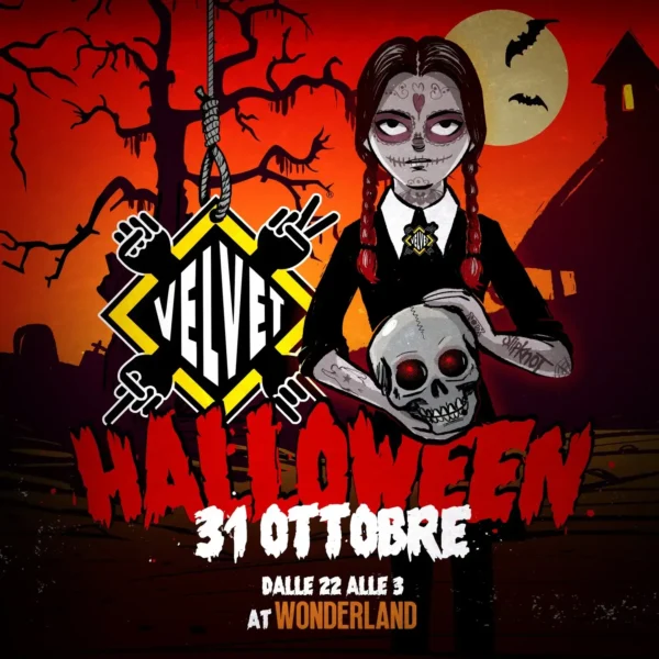 Halloween Velvet Club al Wonderland Club 31 ottobre 2024.