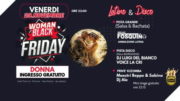 Woman Black Friday al Bollicine 29 novembre 2024.