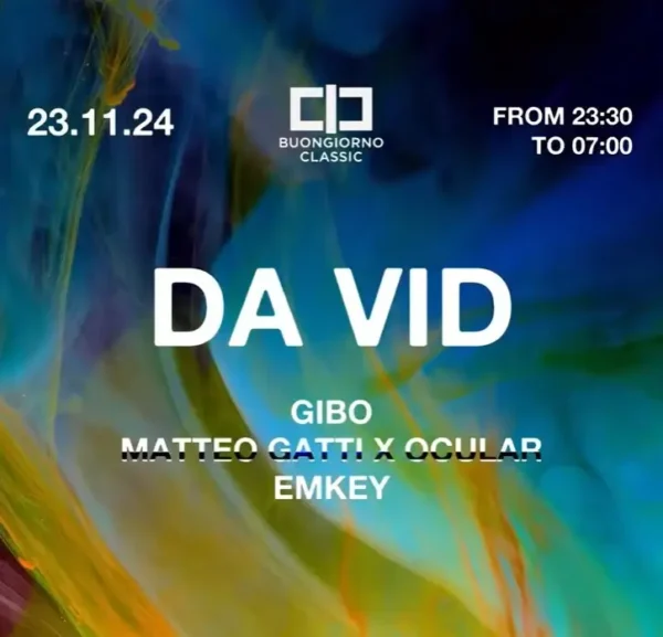 Da Vid al Classic Club 23 novembre 2024. Biglietti