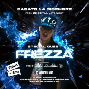 Frezza al Wonderland Club 14 dicembre 2024. Biglietti e Tavoli