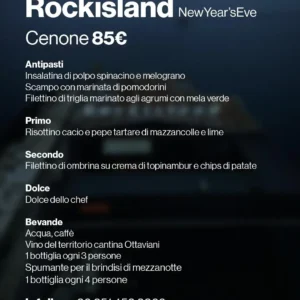 New Year Eve al Rockisland 31 dicembre 2024.  e Tavoli