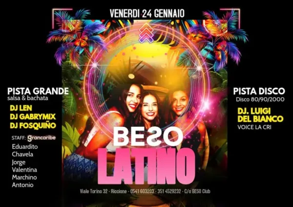 Beso Latino al Bollicine 24 gennaio 2025.