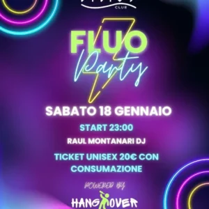 Fluo Party al Byblos 18 gennaio 2025. Biglietti e Tavoli