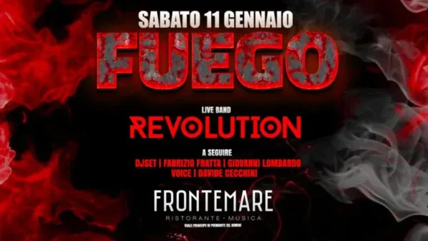 Fuego al Frontemare 11 gennaio 2025. Biglietti e Tavoli