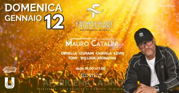 Mauro Catalini al Frontemare 12 gennaio 2025. Biglietti e Tavoli