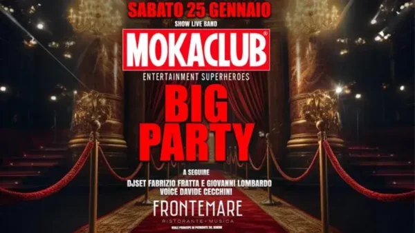 Big Party al Frontemare 25 gennaio 2025. Biglietti e Tavoli