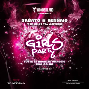 Girls Party al Wonderland Club 11 gennaio 2025. Biglietti e Tavoli