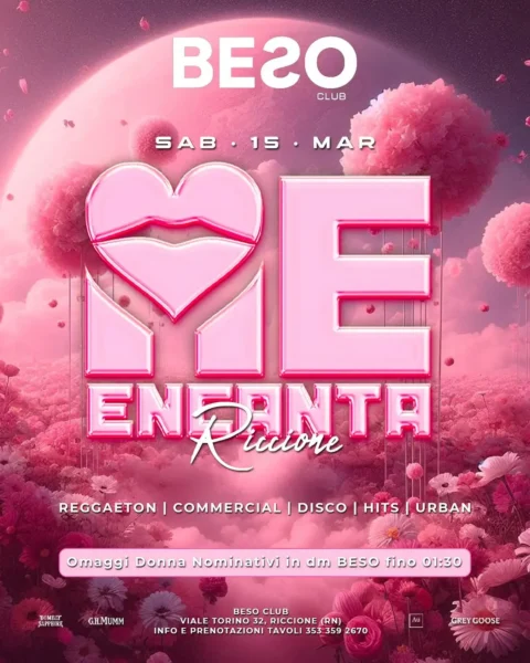 Me Encanta al Bollicine 15 marzo 2025. Biglietti e Tavoli