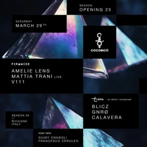 Amelie Lens al Cocorico Riccione 29 marzo 2025. Biglietti e Tavoli