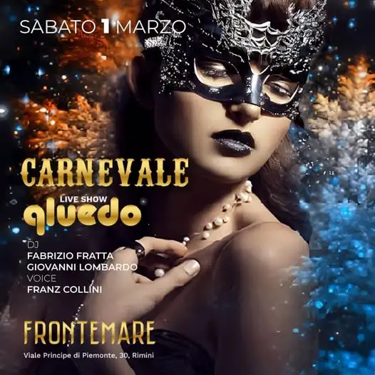 Carnevale al Frontemare 1 marzo 2025. Biglietti e Tavoli