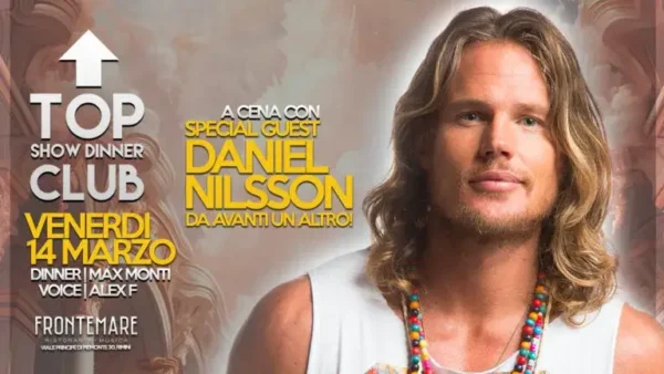 Daniel Nilsson al Frontemare 14 marzo 2025. Biglietti e Tavoli