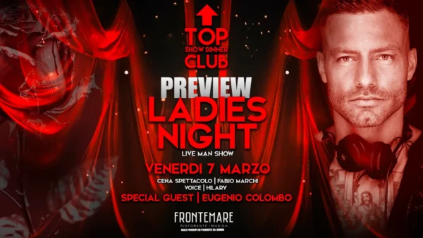 Ladies Night al Frontemare 7 marzo 2025. Biglietti e Tavoli