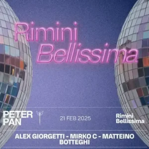 Rimini Bellissima al Peter Pan 21 febbraio 2025. Biglietti e Tavoli