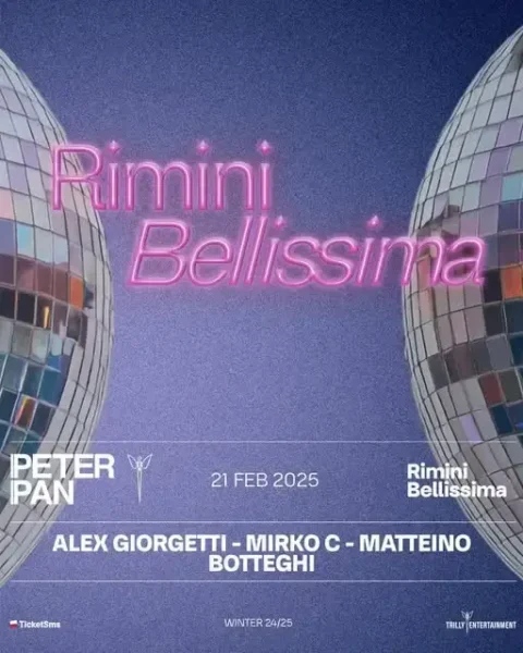 Rimini Bellissima al Peter Pan 21 febbraio 2025. Biglietti e Tavoli