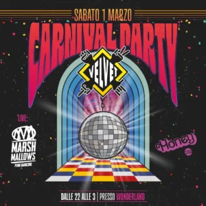 Carnival Party al Wonderland Club 01 marzo 2025.