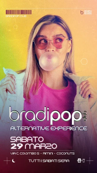 Alternative Rock Experience al Bradipop 29 marzo 2025. Biglietti e Tavoli