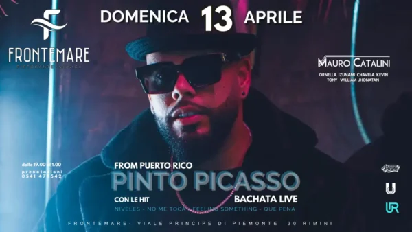 Pinto Picasso al Frontemare 13 aprile 2025. Biglietti e Tavoli
