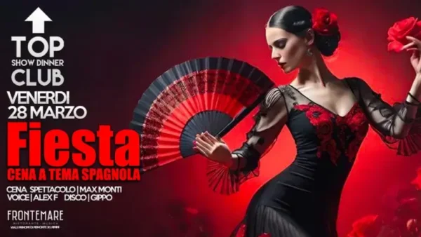 Fiesta Spagnola al Frontemare 28 marzo 2025. Biglietti e Tavoli