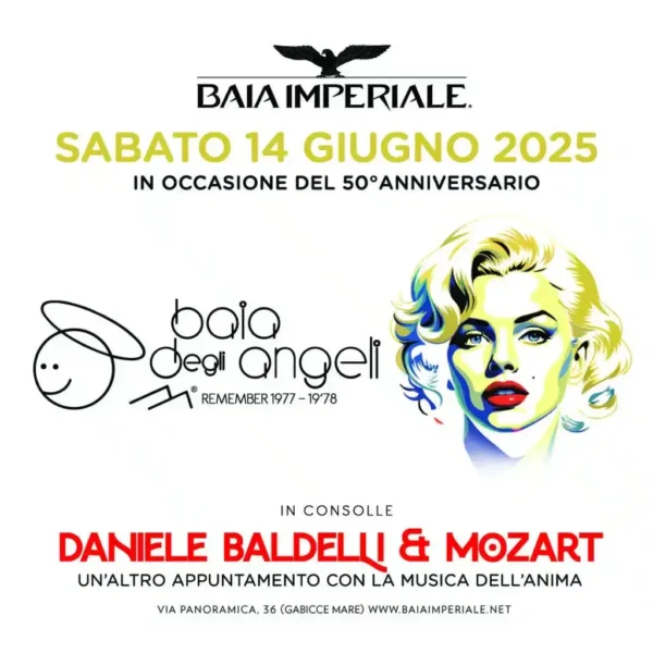 Remember Baia Degli Angeli al Baia Imperiale 14 giugno 2025. Biglietti e Tavoli