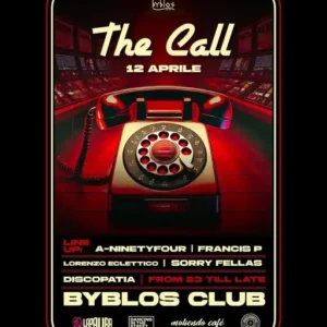 The Call al Byblos 12 aprile 2025. Biglietti e Tavoli