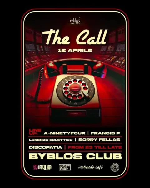 The Call al Byblos 12 aprile 2025. Biglietti e Tavoli