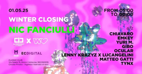 Winter Closing al Classic Club 01 aprile 2025. Biglietti