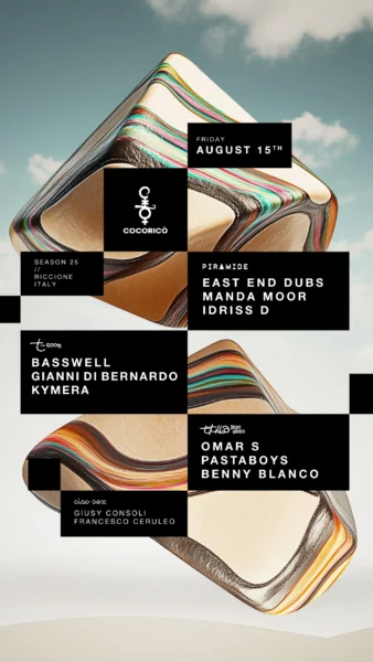 East End Dubs al Cocorico Riccione 15 agosto 2025. Biglietti e Tavoli